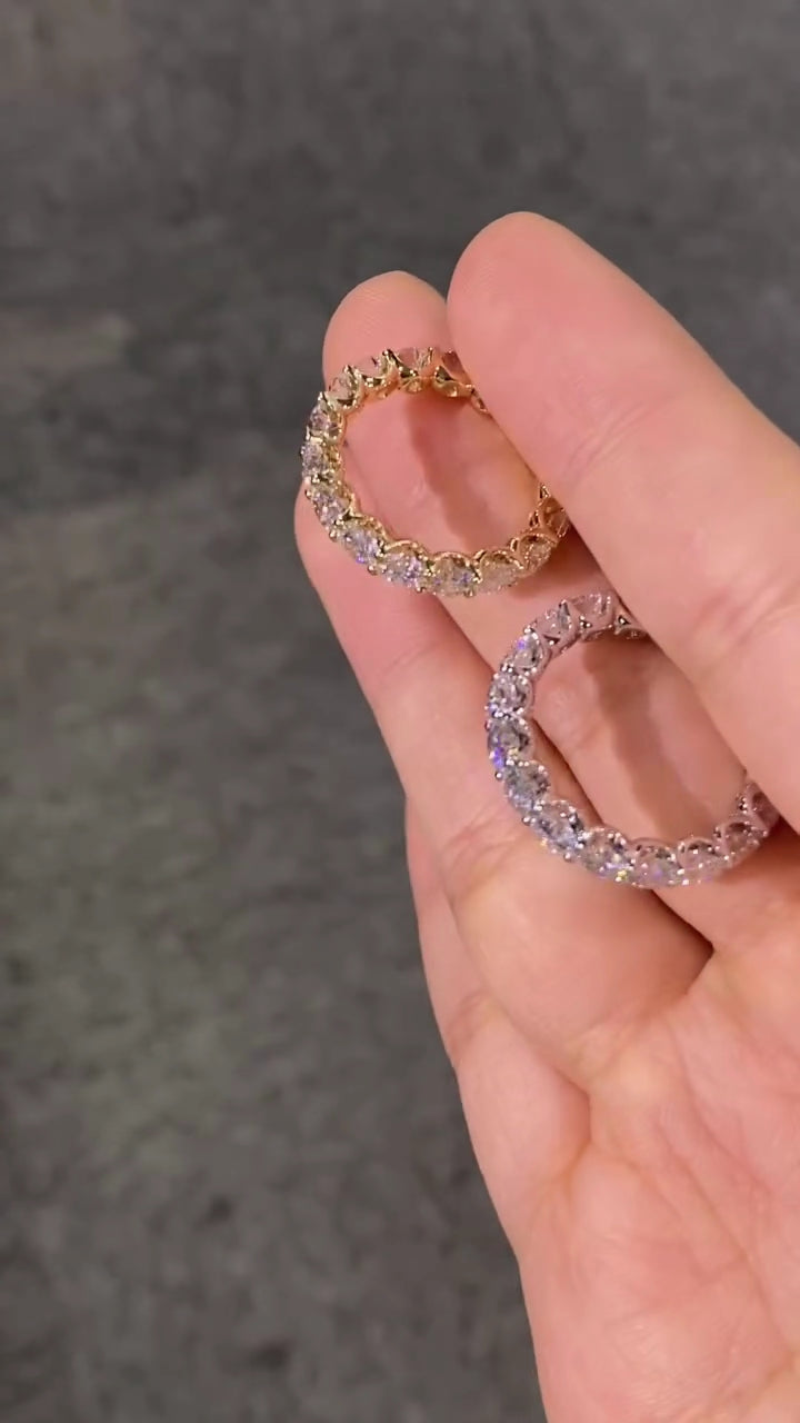 Starry Sky Ring with Full Diamond Pavé—Color D, Clarity VS1—Sparkling