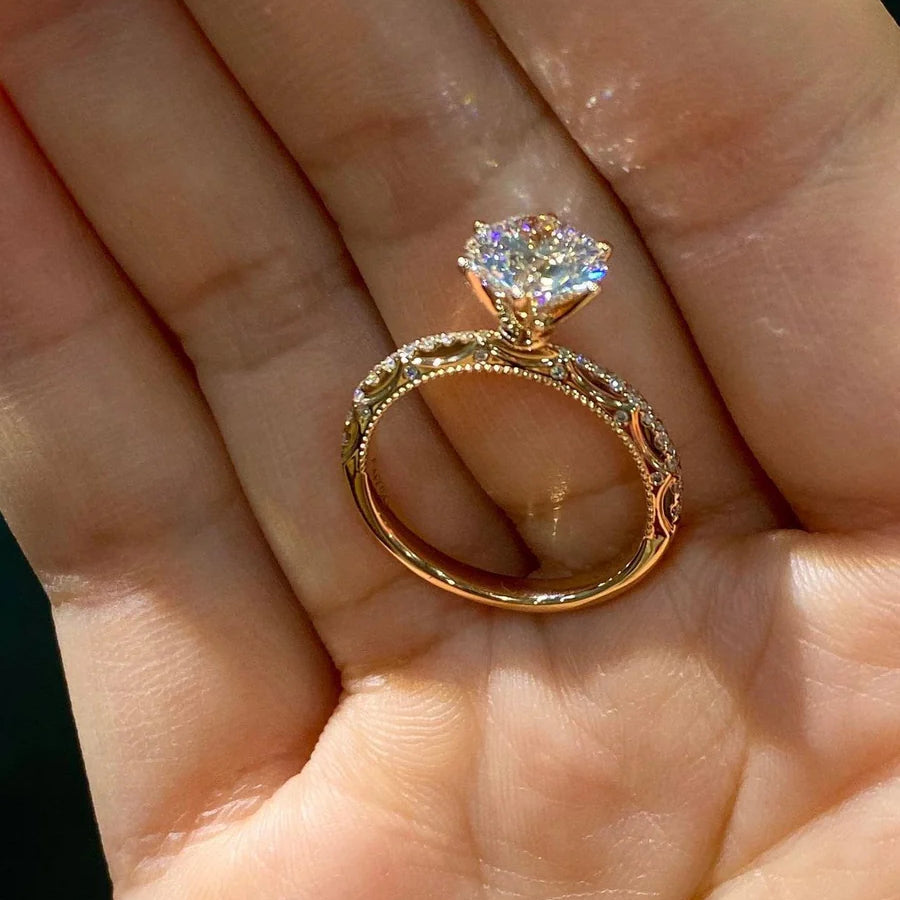 Blooming on the Finger- Lab-Grown Diamond Engagement Ring