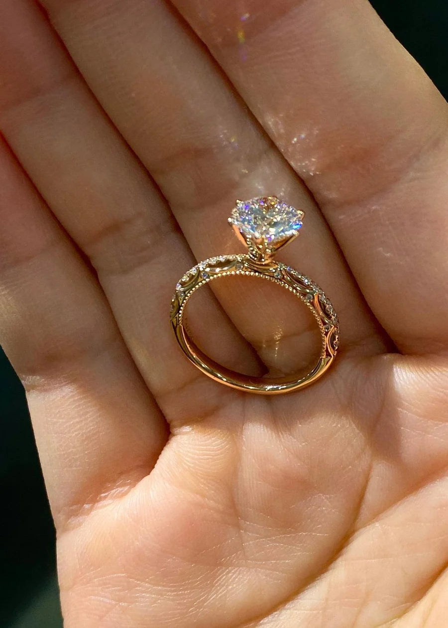 Blooming on the Finger- Lab-Grown Diamond Engagement Ring