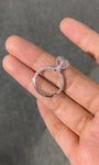 Four-Prong Set, Round Lab-Grown Diamond Ring—Radiating Brilliant Luster, Featuring D Color and VS1 Clarity.
