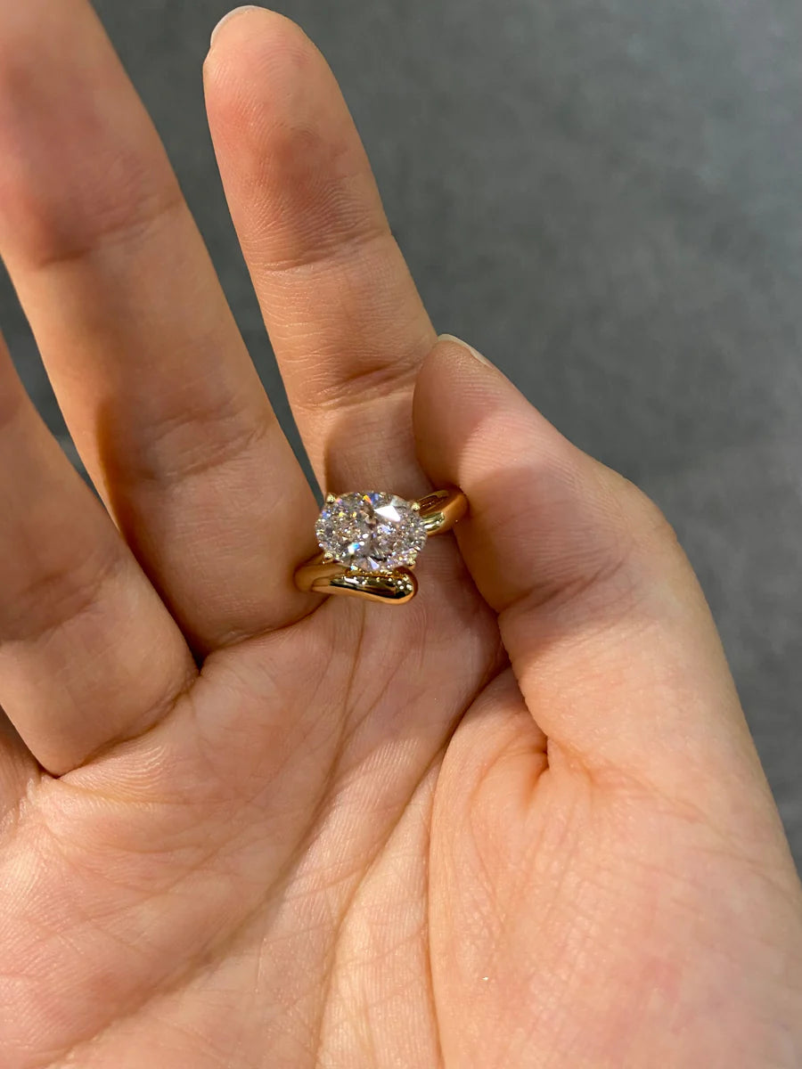 Aureate Halo-Oval   Lab-Grown Diamond Ring