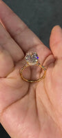 Crown Oval-Cut, Lab-Grown Diamond Ring, D Color, VS1 Clarity