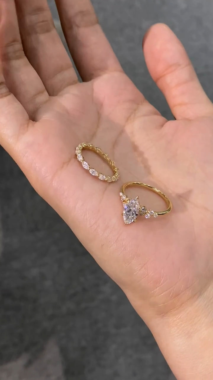 Marquise & Halo Stacking Set