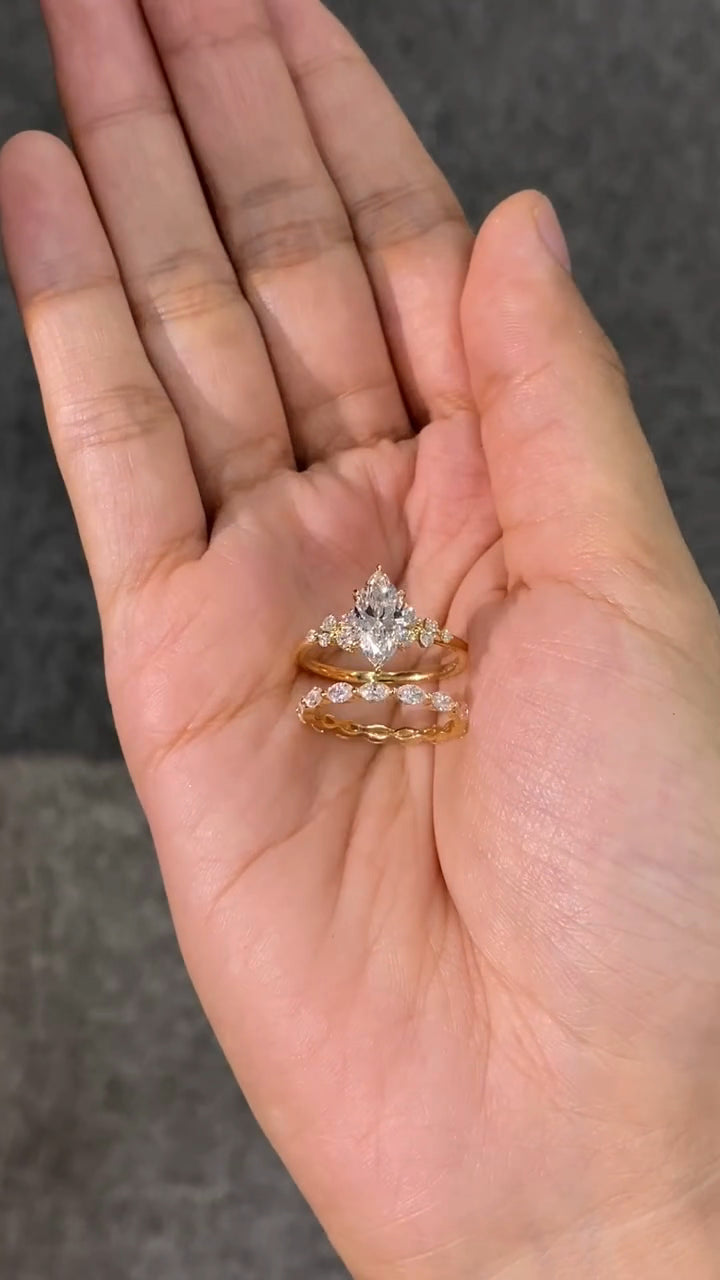 Marquise & Halo Stacking Set