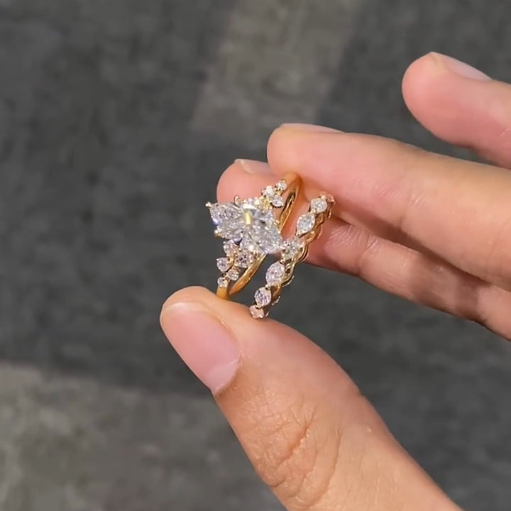 Marquise & Halo Stacking Set