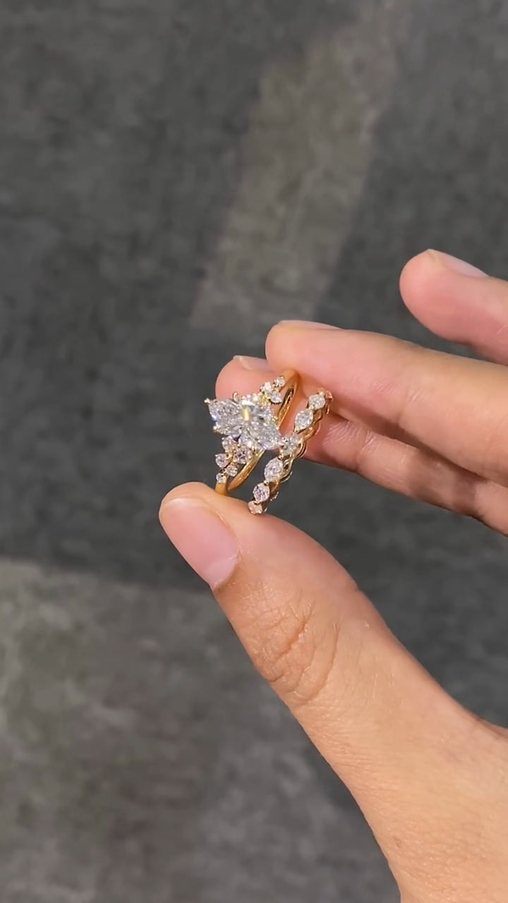 Marquise & Halo Stacking Set