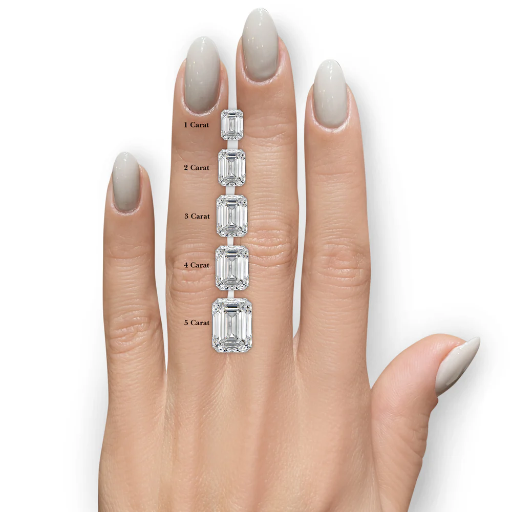 Serene Light Collection Emerald-Cut Lab-Grown Diamond Engagement Ring