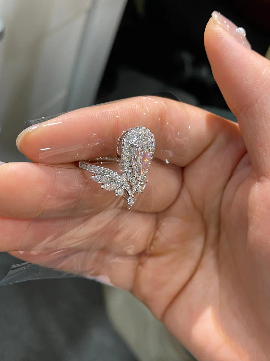 Coronation Teardrop-Lab-Grown Diamond Ring